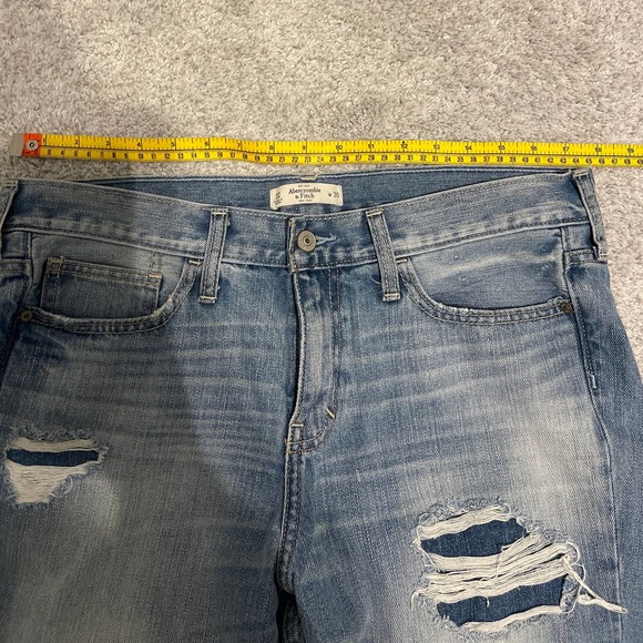Abercrombie & Fitch Distressed Blue‎ Jeans Size 10 (30) Pre-owned - Picture 8 of 11
